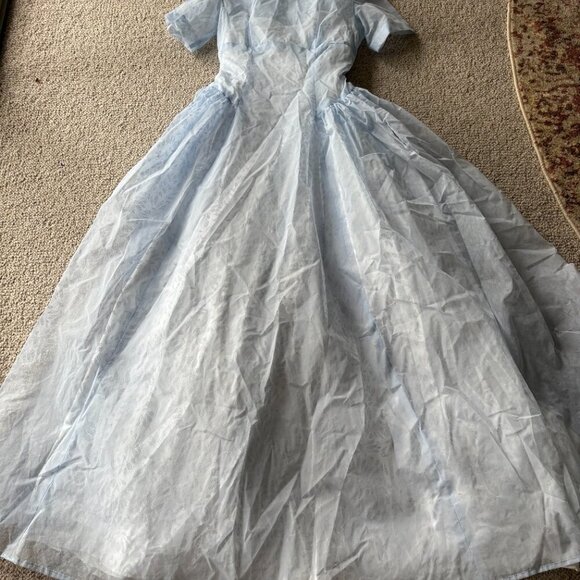 Vintage 1950s Pale Blue Chiffon Prom Dress ๐ Rockabilly Cupcake Party S - Picture 1 of 16